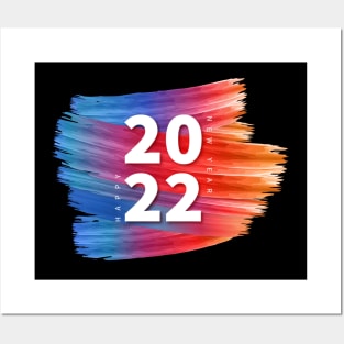 2022 New Year Color Splash Posters and Art